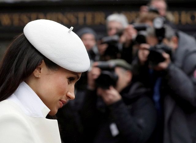 Meghan Markle leaves after attending the Commonwealth Service at Westminster Abbey in London, Britain on 12 March 2018. Photo: Reuters