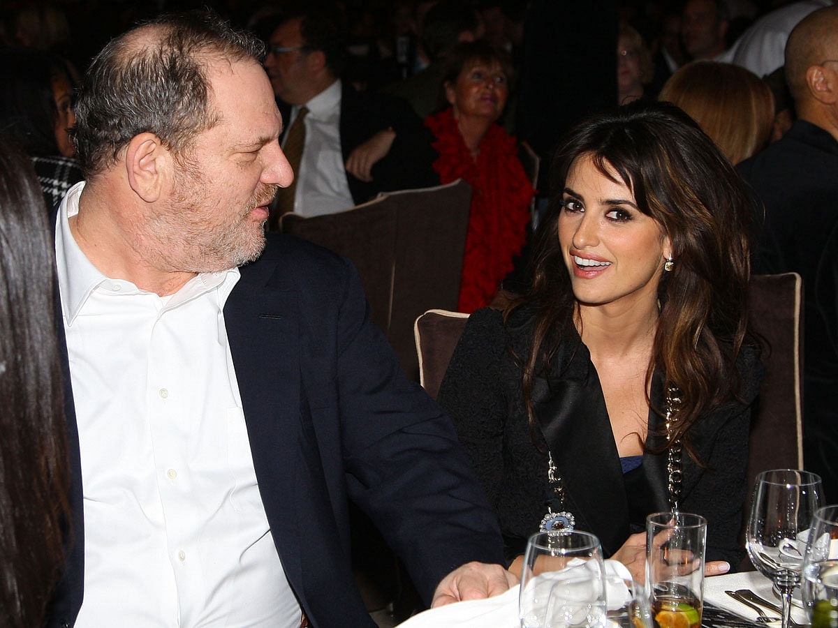 In this file photo taken on 2 December 2008 producer Harvey Weinstein and actress Penelope Cruz attend the 18th Annual Gotham Independent Film Awards at Museum of Finance in New York City. Photo: AFP