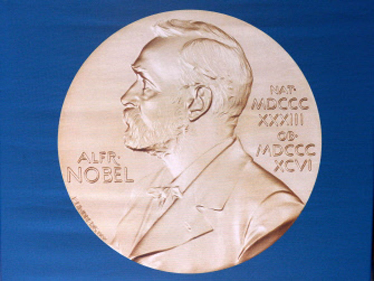 This file photo taken on 5 October 2015 the laureate medal featuring the portrait of Alfred Nobel is seen before a press conference of the Nobel Committee to announce the winner of the 2015 Nobel Medicine Prize at the Karolinska Institutet in Stockholm, Sweden. Photo: AFP