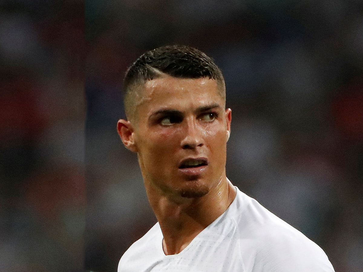 Portugal`s Cristiano Ronaldo reacts in a World Cup match against Uruguay at Fisht Stadium, Sochi, Russia on 30 June 2018. Reuters File Photo