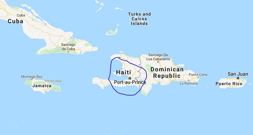 Map of Haiti. Photo: Google Map
