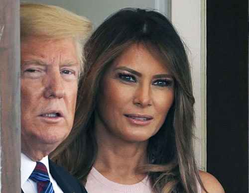 In this file photo taken on 27 August 2018, US president Donald Trump and First Lady Melania Trump outside of the West Wing of the White House in Washington DC. Photo: AFP