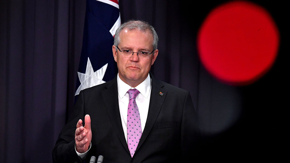 Australia prime minister Scott Morrison speaks to the media during a press conference at Parliament House in Canberra, Australia, 16 October, 2018. Photo: Reuters