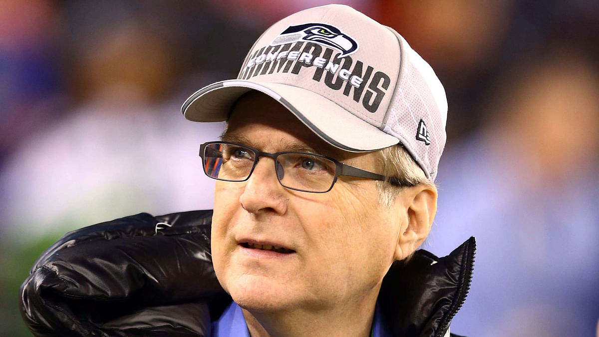 Seattle Seahawks owner Paul Allen on the field before Super Bowl XLVIII against the Denver Broncos at MetLife Stadium in East Rutherford, New Jersey, US, 2 February, 2014. Photo: Reuters