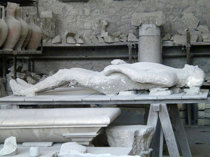 Roman victim of the 24-25 August 79 AD eruption of Mt. Vesuvius. Photo: Collected