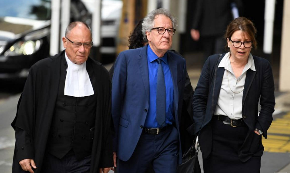 Australian actor Geoffrey Rush arrives at the Federal Court in Sydney, Australia on 22 October 2018.—Photo: Reuters