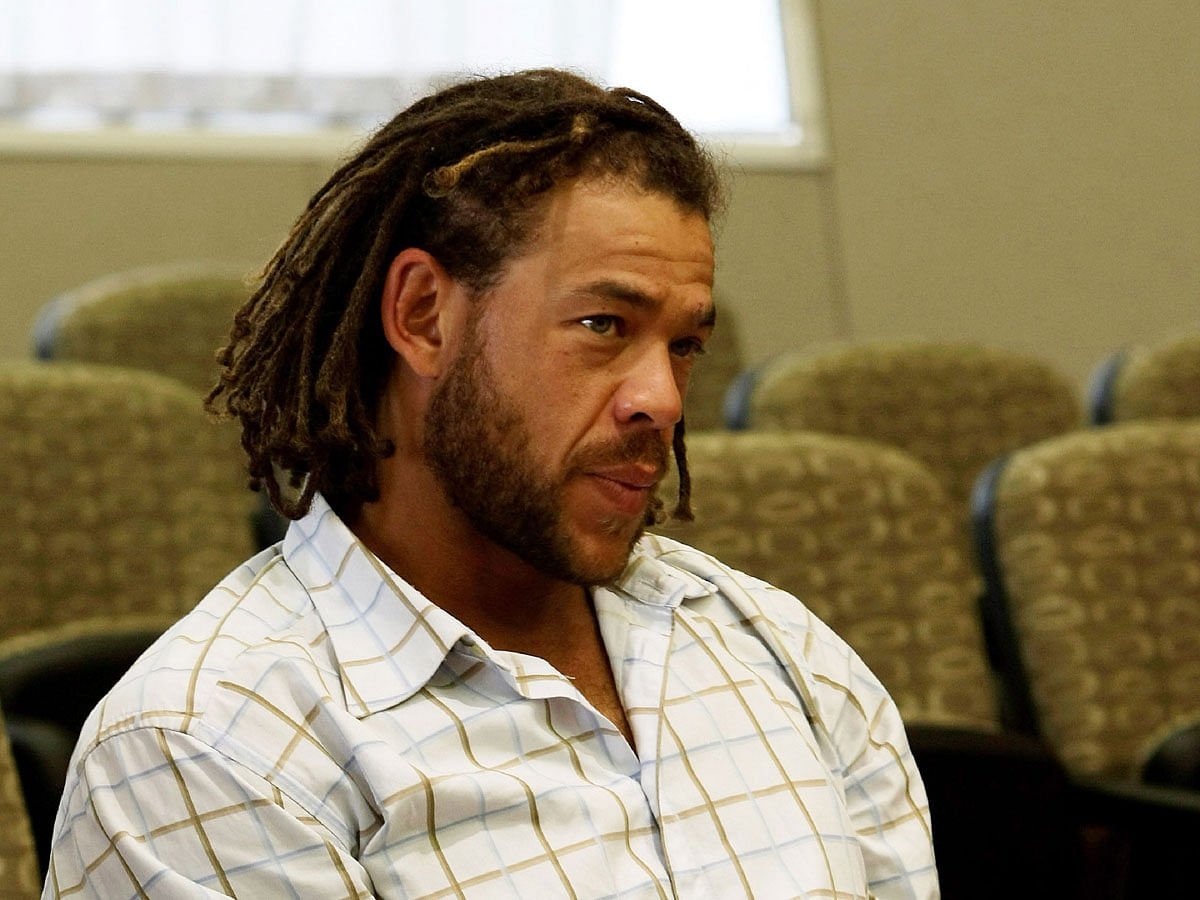 This file photo taken on 28 January 2008 shows Australian cricketer Andrew Symonds appearing at the start of the appeal hearing against a three-match ban imposed on Indian cricketer Harbhajan Singh by the ICC at the Adelaide Federal Court in Adelaide. Photo: AFP