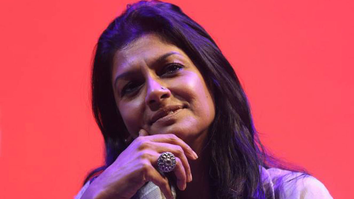 Indian actress and filmmaker Nandita Das attends a discussion after screening her latest film, `Manto`, at Bangla Academy on 8 November. Photo: Abdus Salam
