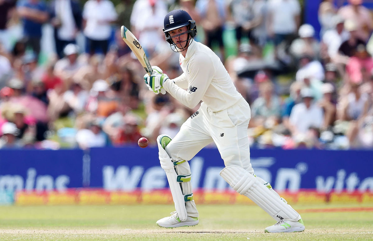 England’s Keaton Jennings plays a shot during the third day of the opening Test match between Sri Lanka and England at the Galle International Cricket Stadium in Galle on 8 November, 2018. Photo: AFP