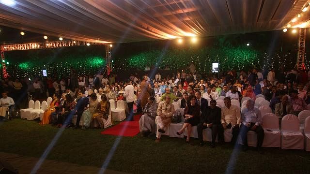 Well-wishers and dignitaries enjoy Prothom Alo`s 20th anniversary programme at a city hotel on Friday. Photo: Abdus Salam