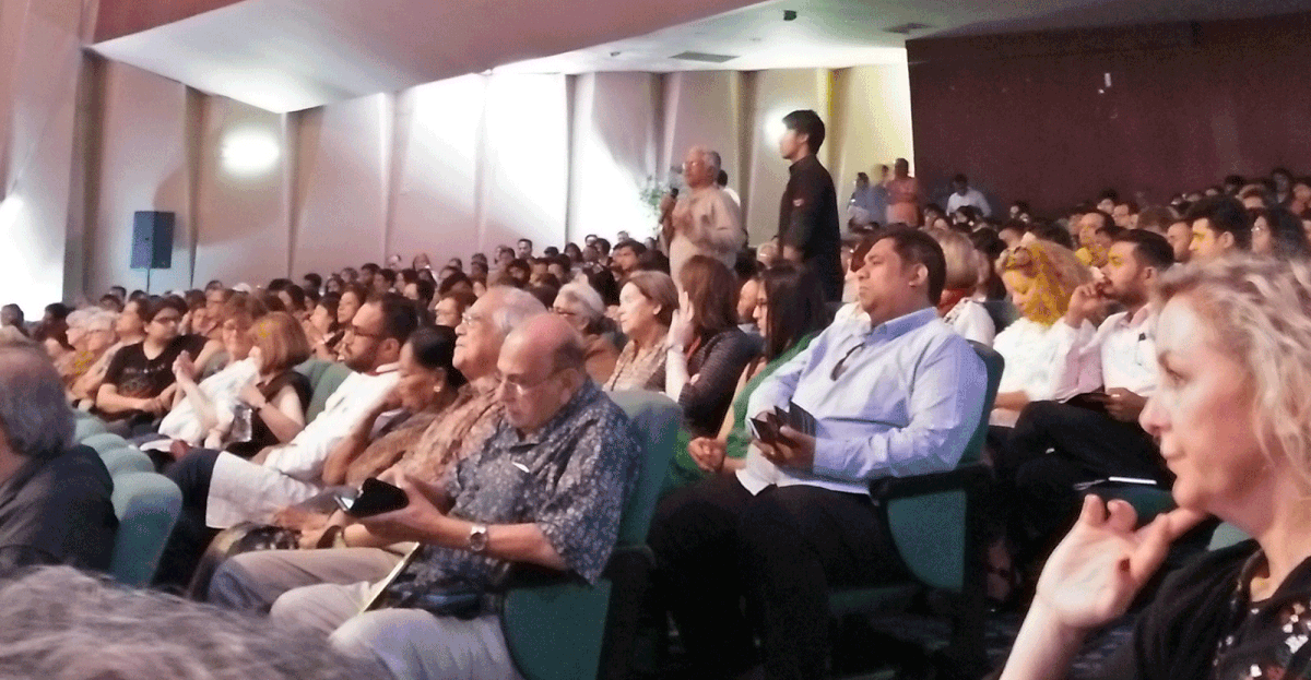 A section of the audience in the Abdul Karim Sahitya Bisharad conference hall at Bangla Academy in Dhaka on Saturday. Photo: Nusrat Nowrin