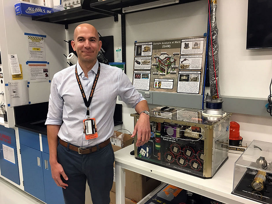 Charles Malespin, deputy principal investigator for the SAM instrument onboard the Mars Curiosity rover, poses at NASA`s Goddard Space Flight Center in Greenbelt, Maryland, on 9 October 2018. Photo: AFP