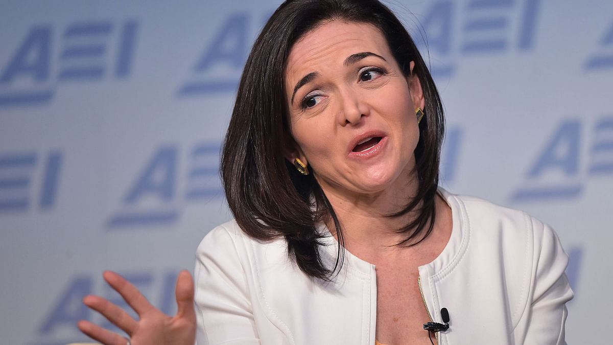 In this file photo taken on 22 June 2016, Facebook chief operating officer Sheryl Sandberg speaks at the The American Enterprise Institute for Public Policy Research in Washington, DC. Photo: AFP
