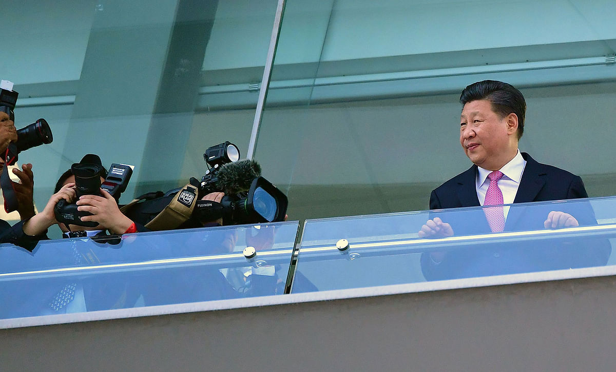 China`s president Xi Jinping (R) visits the Panama Canal, in Cocoli, Panama, on 3 December. Chinese president Xi Jinping is on an official visit to Panama after attending the G20 Summit in Argentina. Photo: AFP
