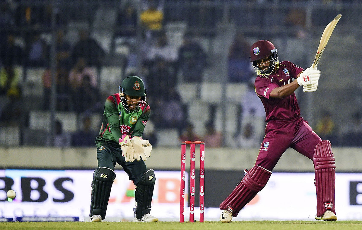 Hope hit a career-best 146 off 144 balls, studded with 12 fours and three sixes. Photo: AFP