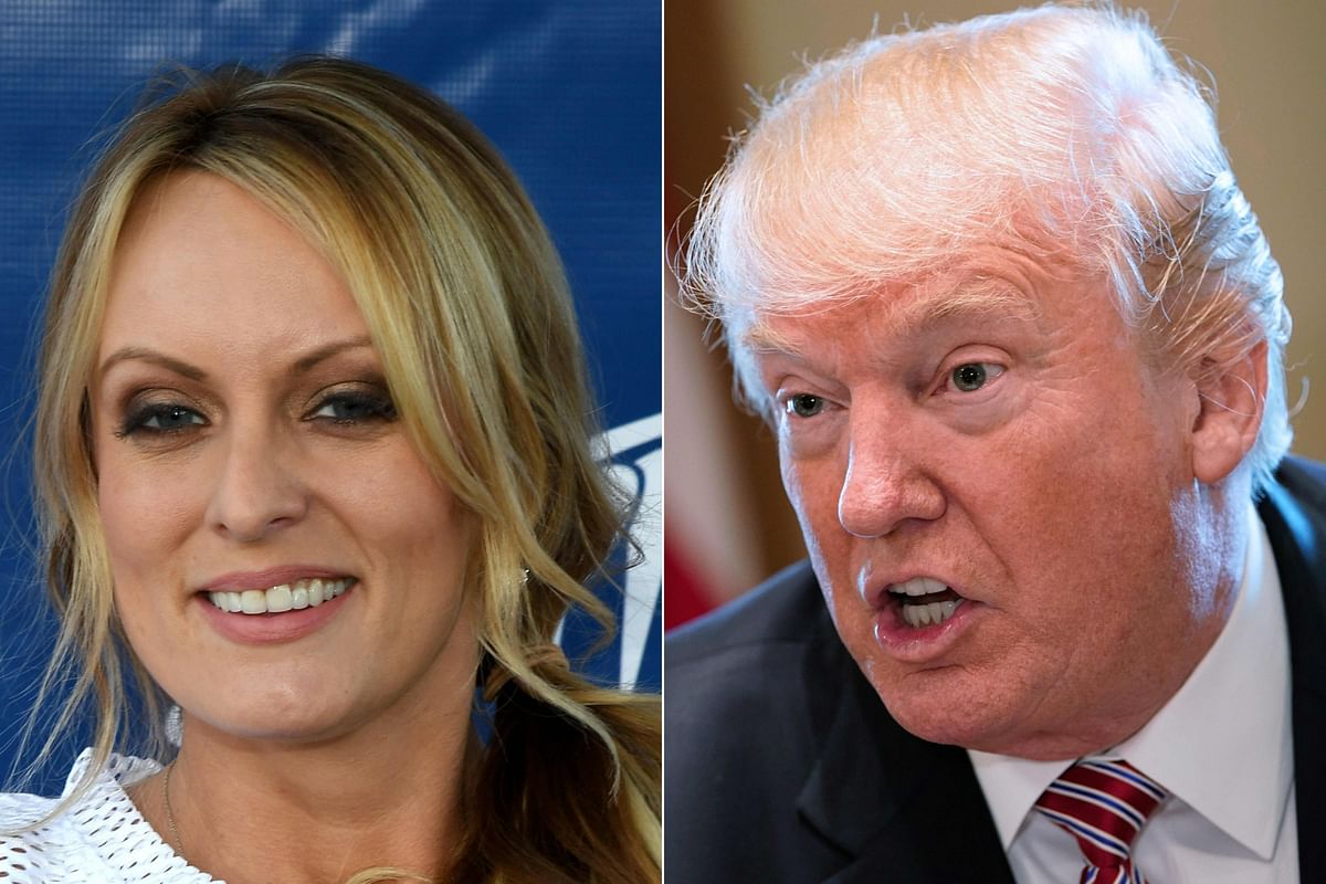 US president Donald Trump and Stormy Daniels. Photo: AFP