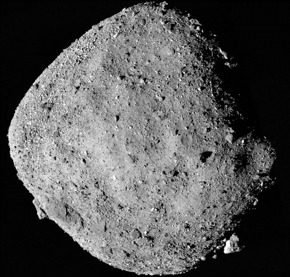 This mosaic image of asteroid Bennu, composed of 12 PolyCam images collected on 2 December 2018 by the OSIRIS-REx spacecraft from a range of 15 miles (24 km). Photo: Reuters
