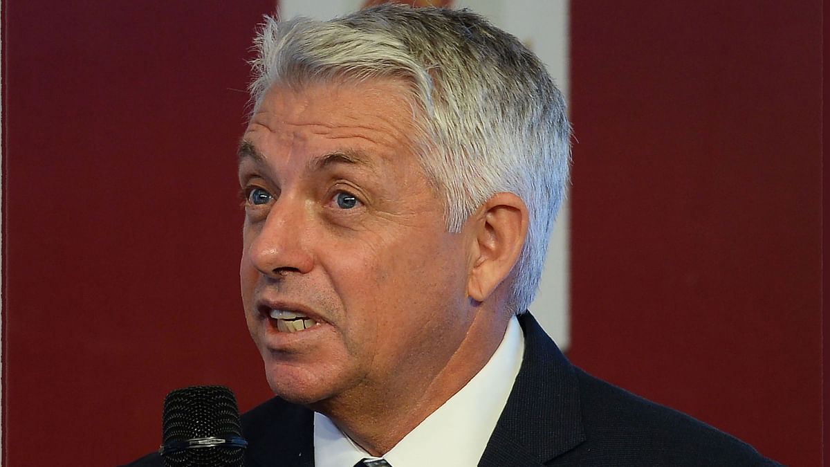 International Cricket Council, (ICC) chief executive David Richardson speaks at a promotional event in New Delhi on 12 December 2018. The head of cricket`s world body said on 12 December he is confident of a corruption-free 2019 World Cup as the sport works overtime to disrupt criminals who attempt to fix matches. David Richardson, chief executive of the International Cricket Council, also called on national governments to do more to tackle match fixing, which has affected lucrative Twenty20 leagues as well as international matches. -- Photo: AFP