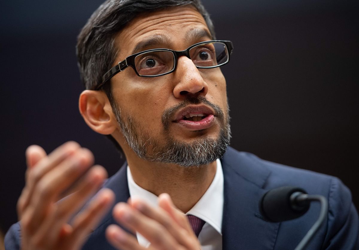 In this file photo taken on 11 December 2018 Google CEO Sundar Pichai testifies during a House Judiciary Committee hearing on Capitol Hill in Washington, DC. Photo: AFP