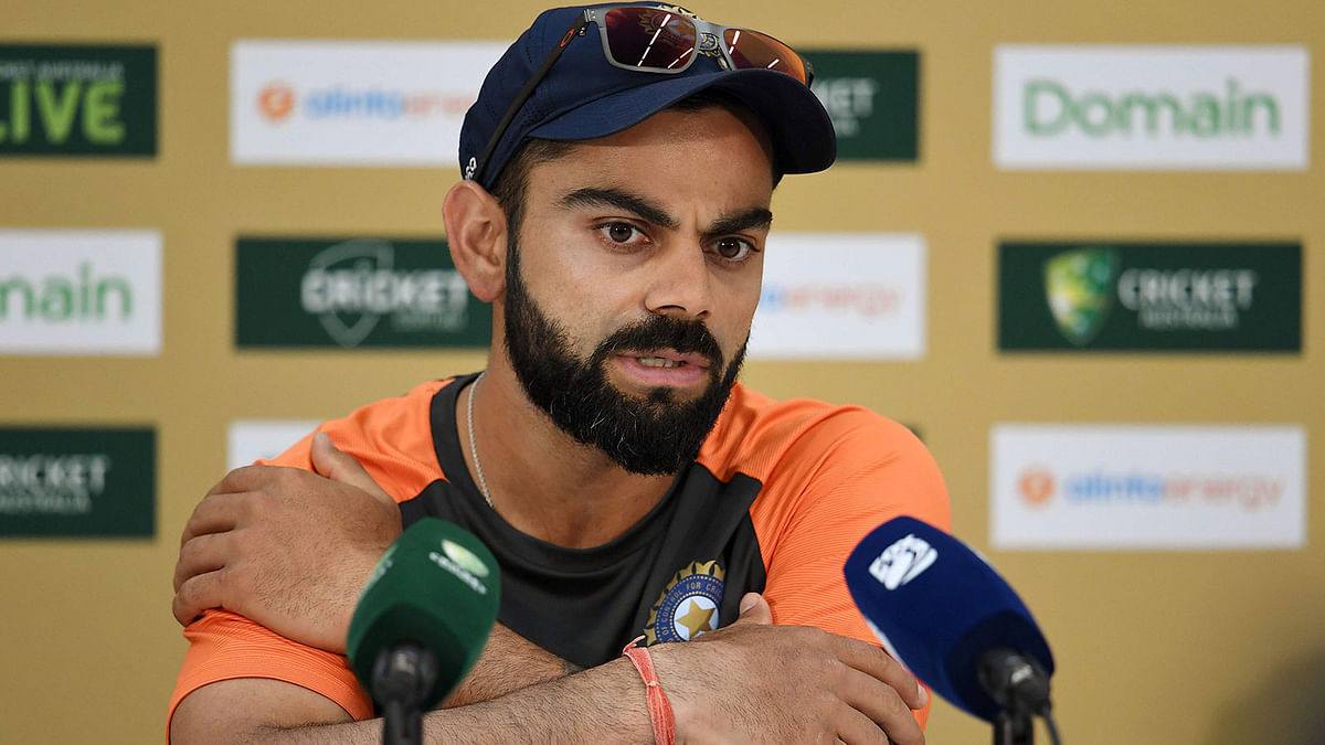 India`s cricket captain Virat Kohli attends a press conference ahead of the second Test against Australia in Perth on December 13, 2018. AFP