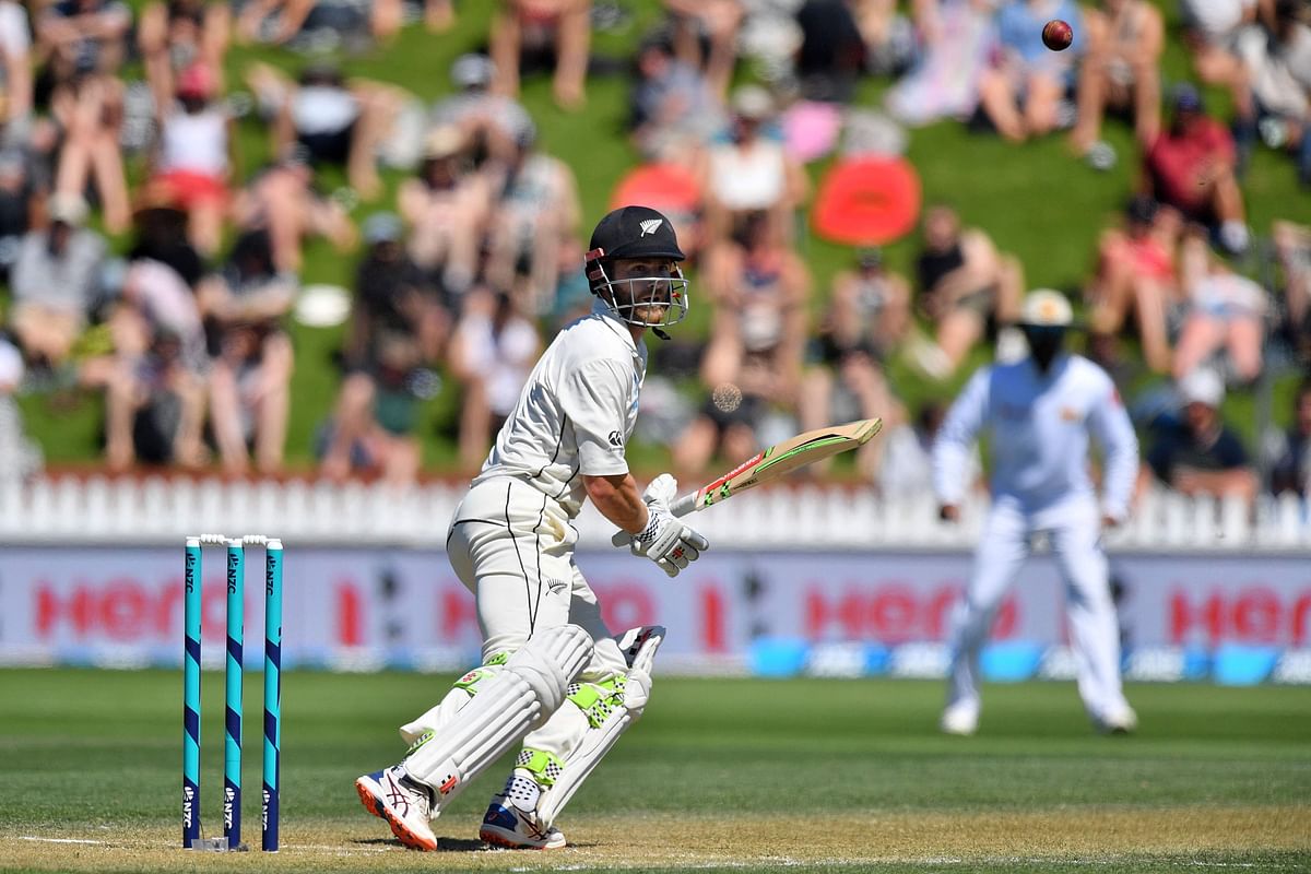 New Zealand`s captain Kane Williamson plays a shot during day two of the first Test cricket match between New Zealand and Sri Lanka at the Basin Reserve in Wellington on 16 December 2018. Photo: AFP