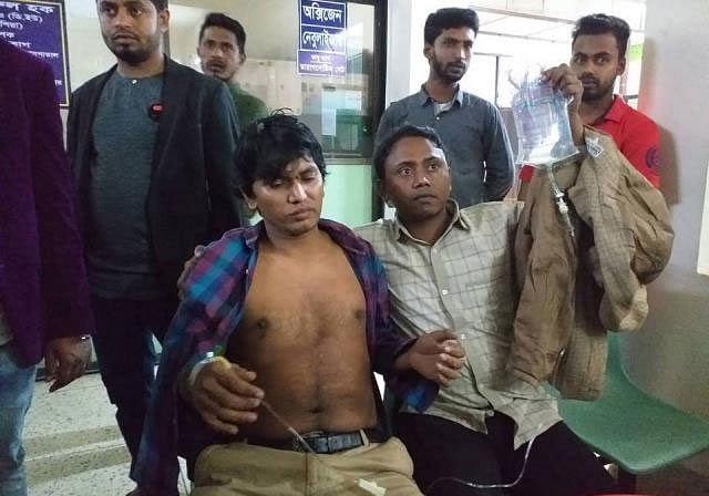 Quota reform movement platform’s leader Jalal Ahmed was taken to a hospital in the capital on 23 December. Photo: Prothom Alo