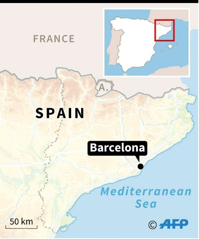 Map of Barcelona. Photo: AFP