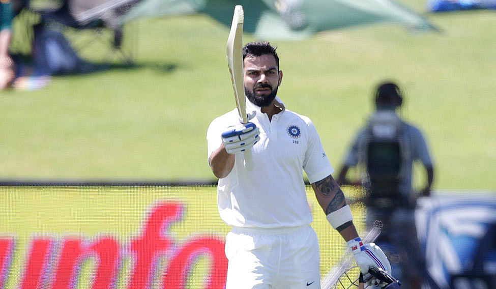 Virat Kohli continues his brilliance throught the year, scoring 11 international centuries so far. Photo: AFP