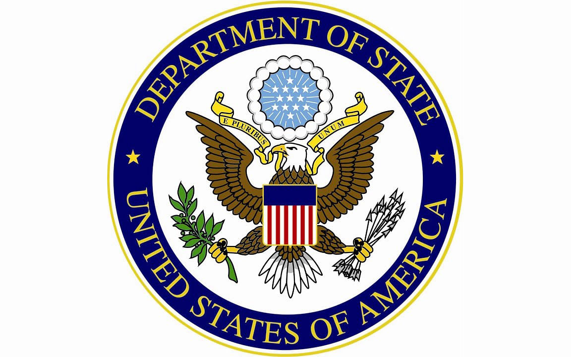Logo of US Embassy