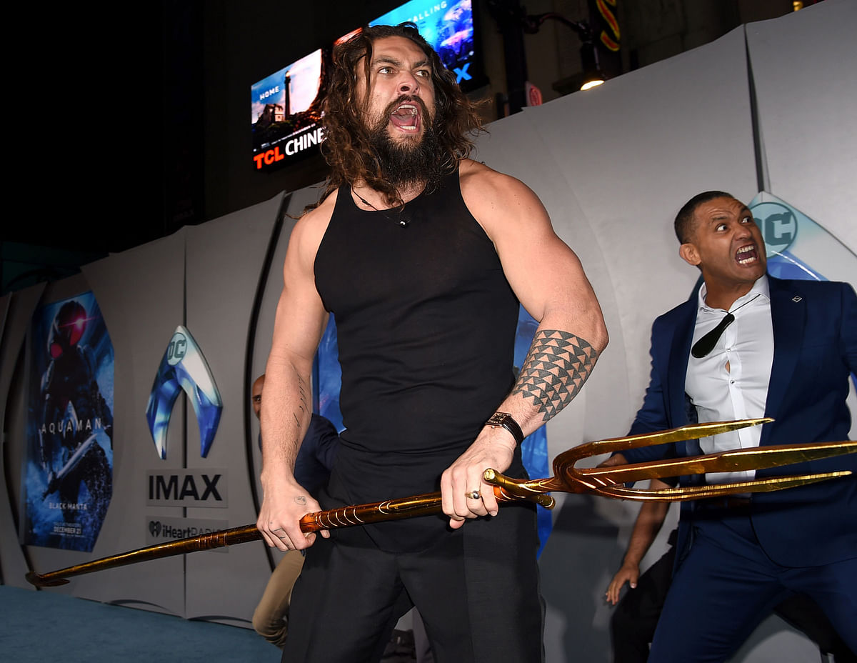 In this file photo taken on 11 December Jason Momoa arrives at the premiere of Warner Bros. Pictures` `Aquaman` at the Chinese Theatre in Los Angeles, California.AFP File Photo