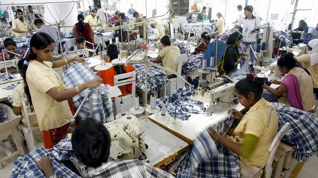Workers in a Dhaka garment factory. Reuters File Photo