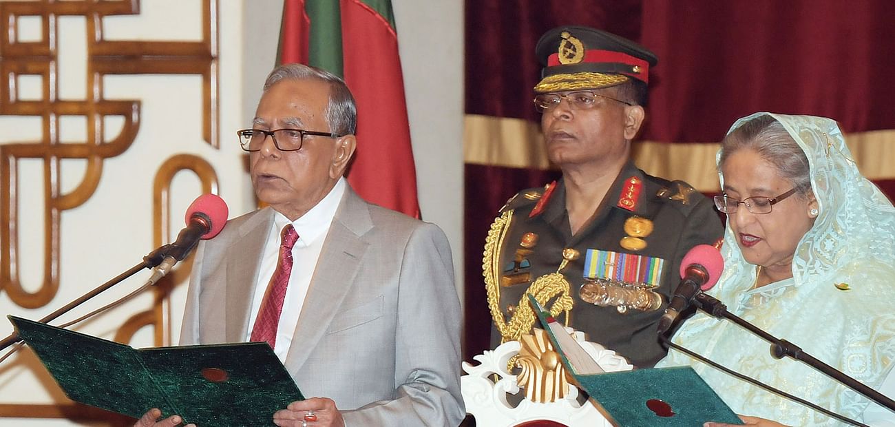 Sheikh Hasina takes oath as prime minister for fourth term on 7 January 2019