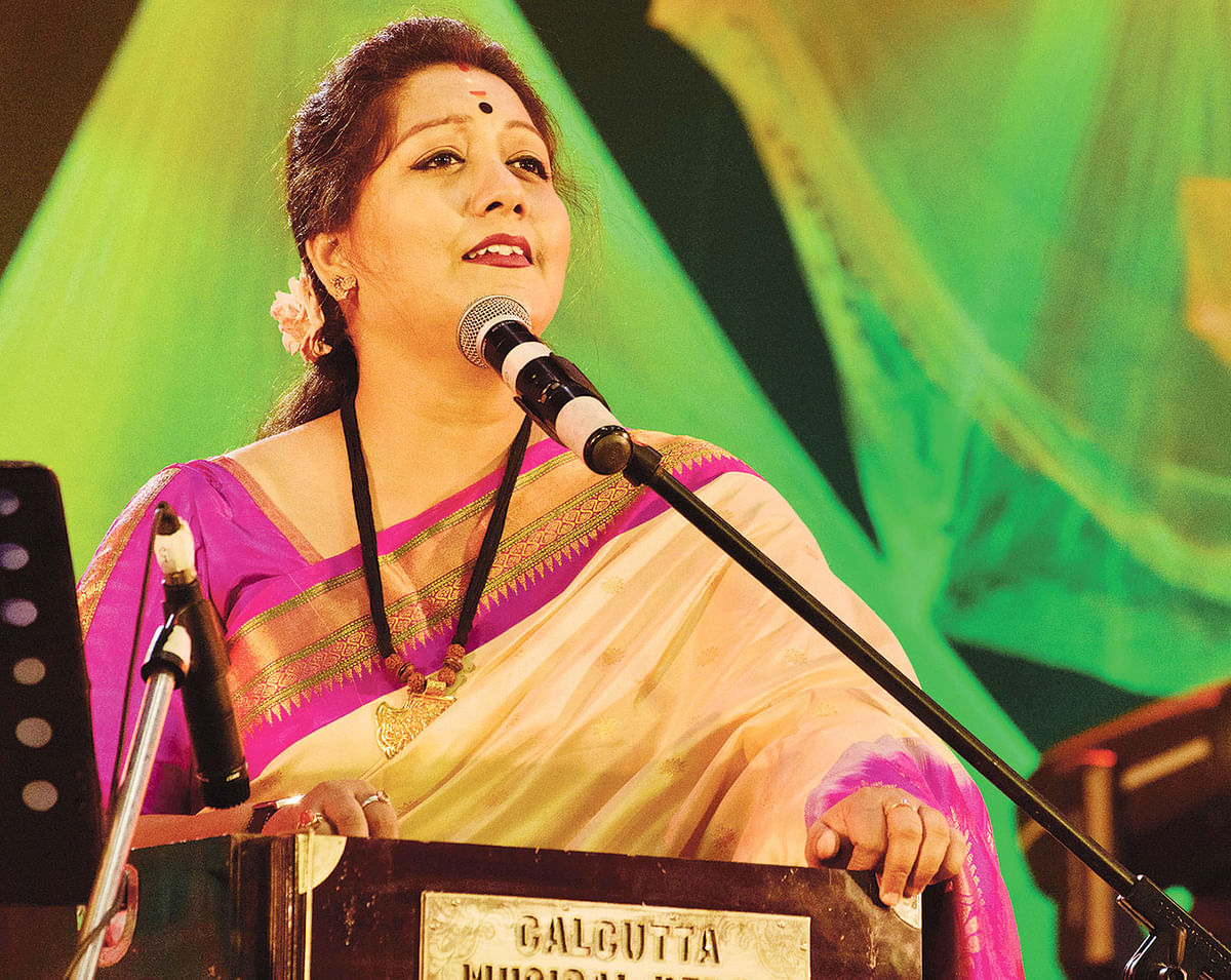 Jayati Chakraborty performing at the Bangla Utsav