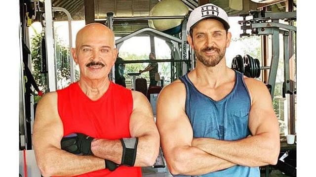 Actor-filmmaker Rakesh Roshan (L) with his son Hrithik Roshan. Photo: Collected