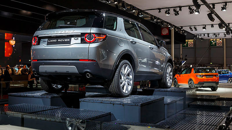 A Jaguar Land Rover is seen in the photo taken on 2 October 2014 at the 2014 Paris Motor Show. Photo: Collected