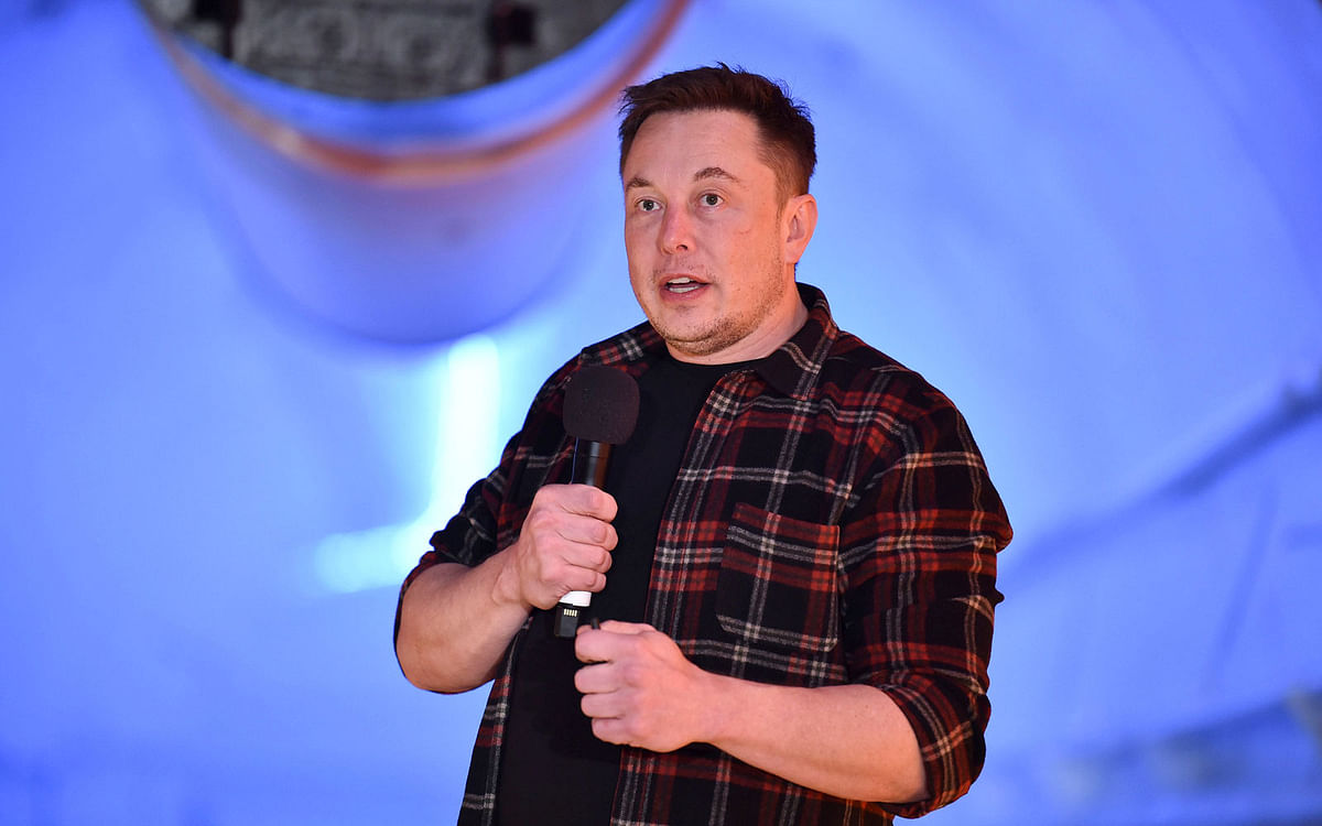 Tesla Inc. founder Elon Musk speaks at the unveiling event by “The Boring Company” for the test tunnel of a proposed underground transportation network across Los Angeles County, in Hawthorne, California, US on 18 December 2018. Photo: Reuters