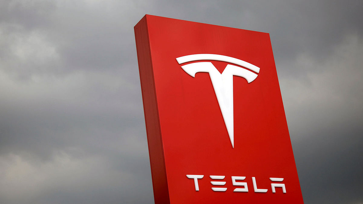 Tesla logo. Photo: Reuters
