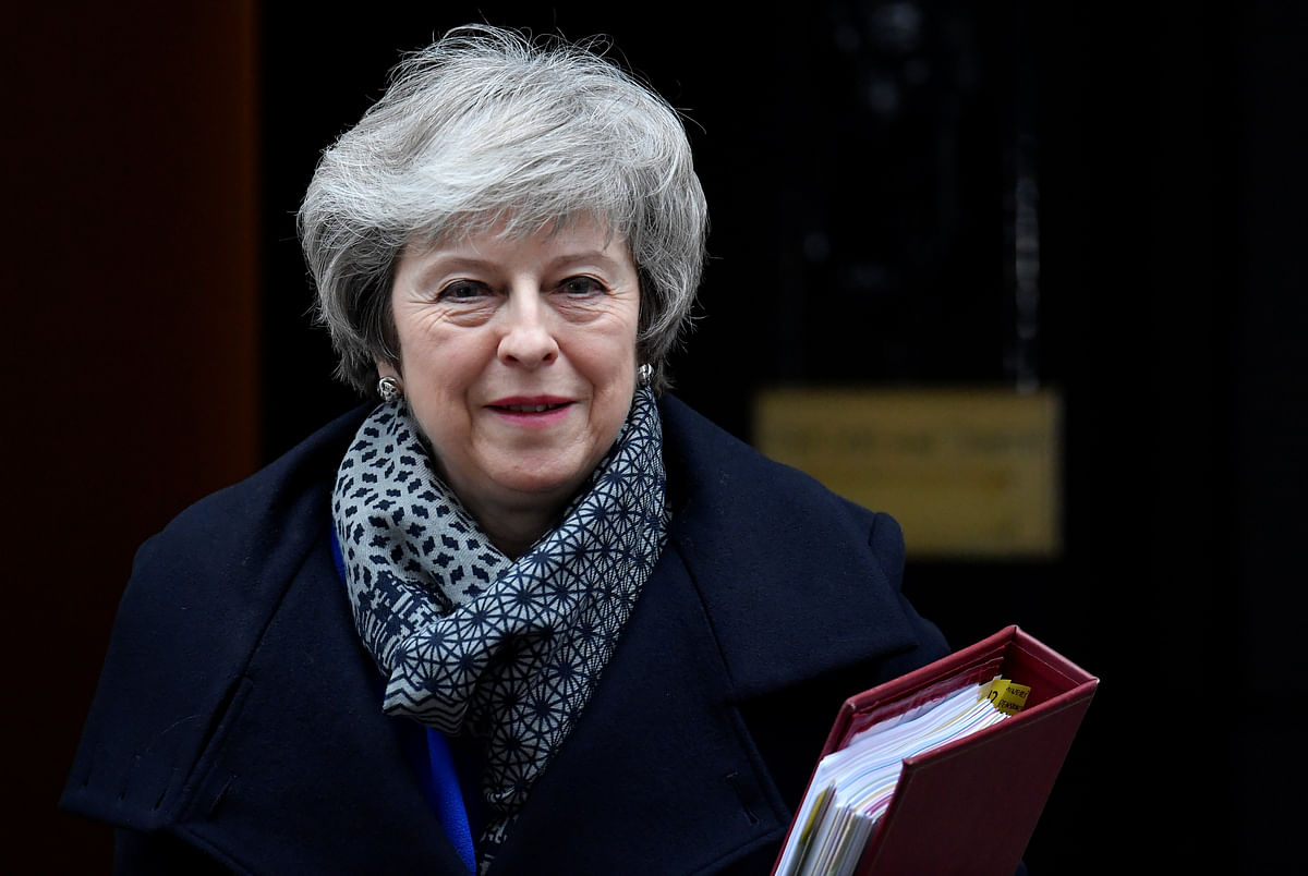 Britain`s prime minister Theresa May leaves Downing Street, as she faces a no confidence vote after Parliament rejected her Brexit deal, in London, Britain on 16 January. Photo: Reuters