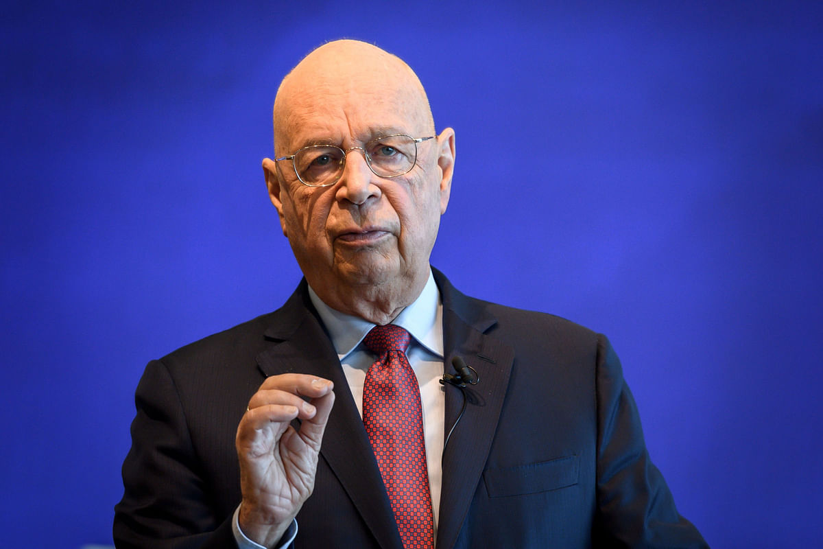 Founder and Executive Chairman of the World Economic Forum Klaus Schwab gives a press conference ahead of the 2019 edition of annual meeting of the World Economic Forum on 15 January in Geneva. Photo: AFP