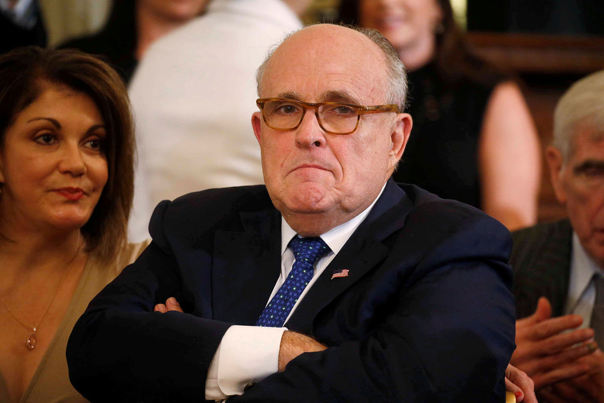 Rudy Giuliani is seen ahead of US president Donald Trump introducing his Supreme Court nominee in the East Room of the White House in Washington, US on 9 July 2018. Photo: Reuters