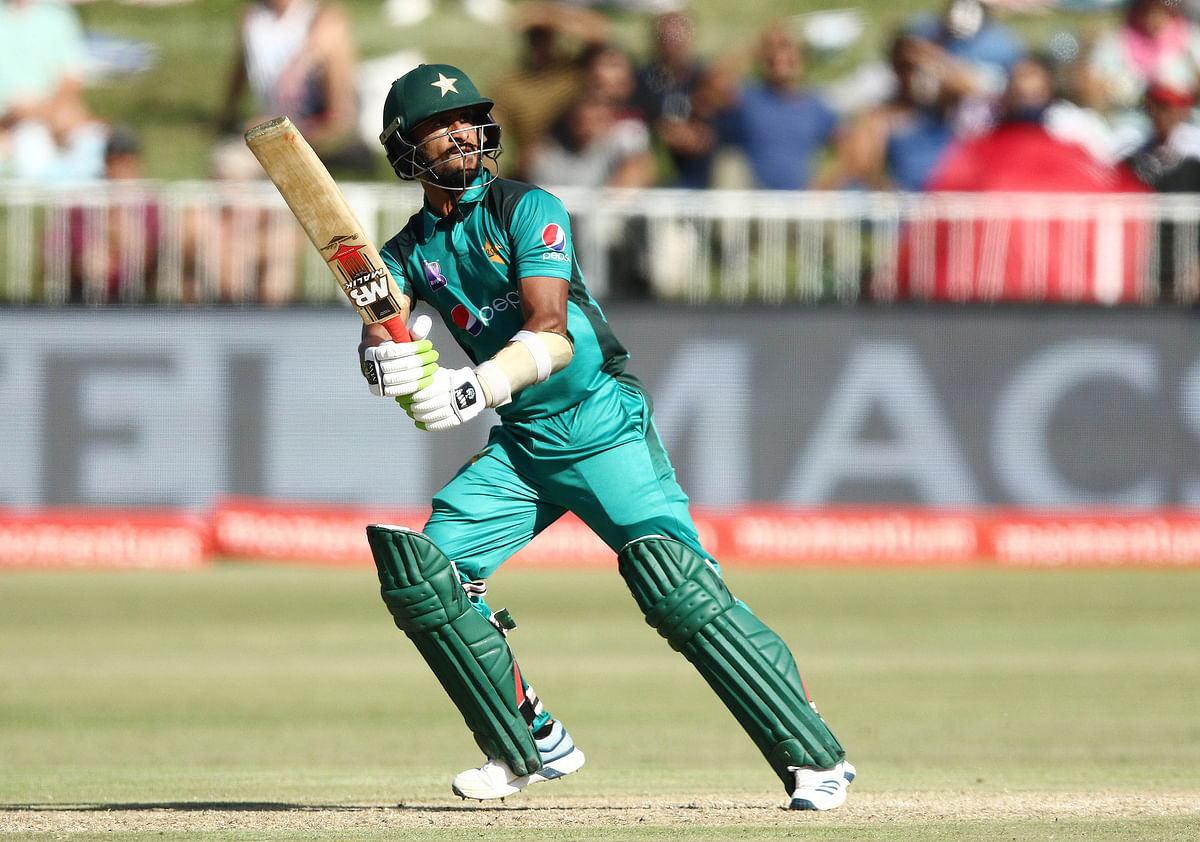 Hassan Ali of Pakistan bats during the 2nd One Day international match between South Africa and Pakistan held at the Kingsmead Cricket Stadium in Durban on 22 January 2019. Photo: AFP