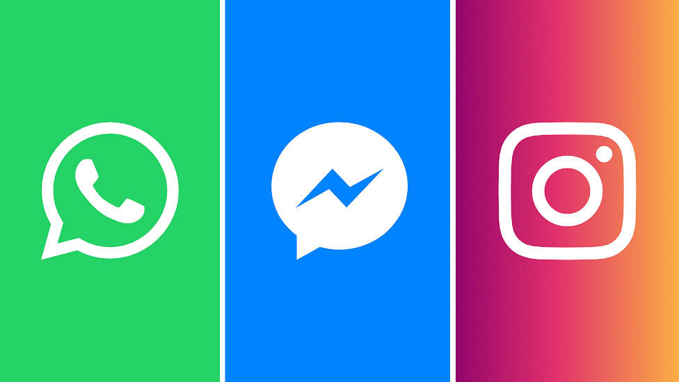 Logos of Instagram, What`sApp, Messenger. Photo: Collected