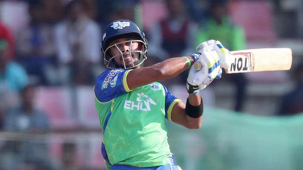 Sylhet batsman Sabbir Rahman reacts while playing a shot. Photo: Prothom Alo