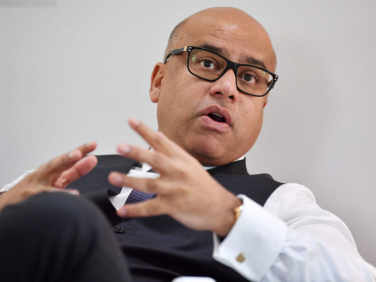 Sanjeev Gupta, head of the GFG (Gupta Family Group) Alliance, speaks during an interview with AFP in London on 28 January 2019. Photo: AFP