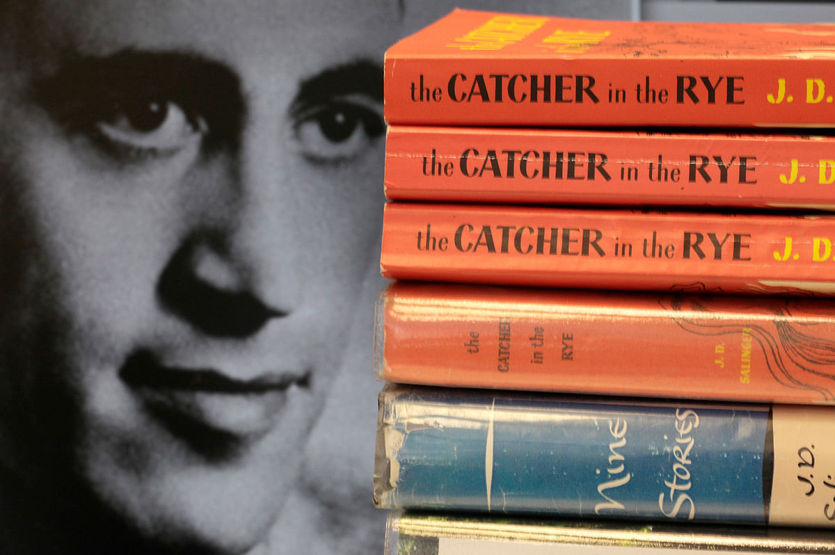 This Thursday, 28 January 2010, file photo shows copies of J.D. Salinger`s classic novel `The Catcher in the Rye` as well as his volume of short stories called `Nine Stories` at the Orange Public Library in Orange Village, Ohio. Photo: AP