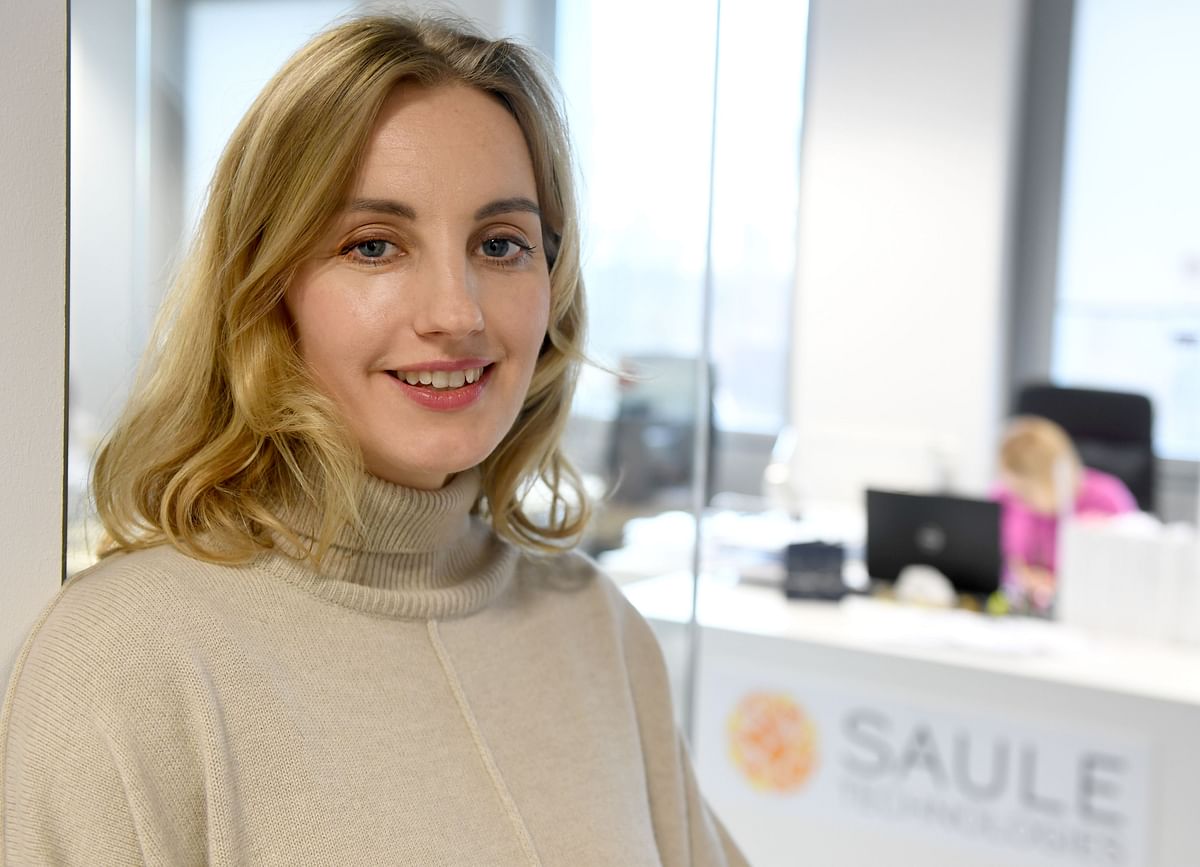 Polish physicist and business woman Olga Malinkiewicz poses at her company Saule in Wroclaw on 16 January 2019. Photo: AFP