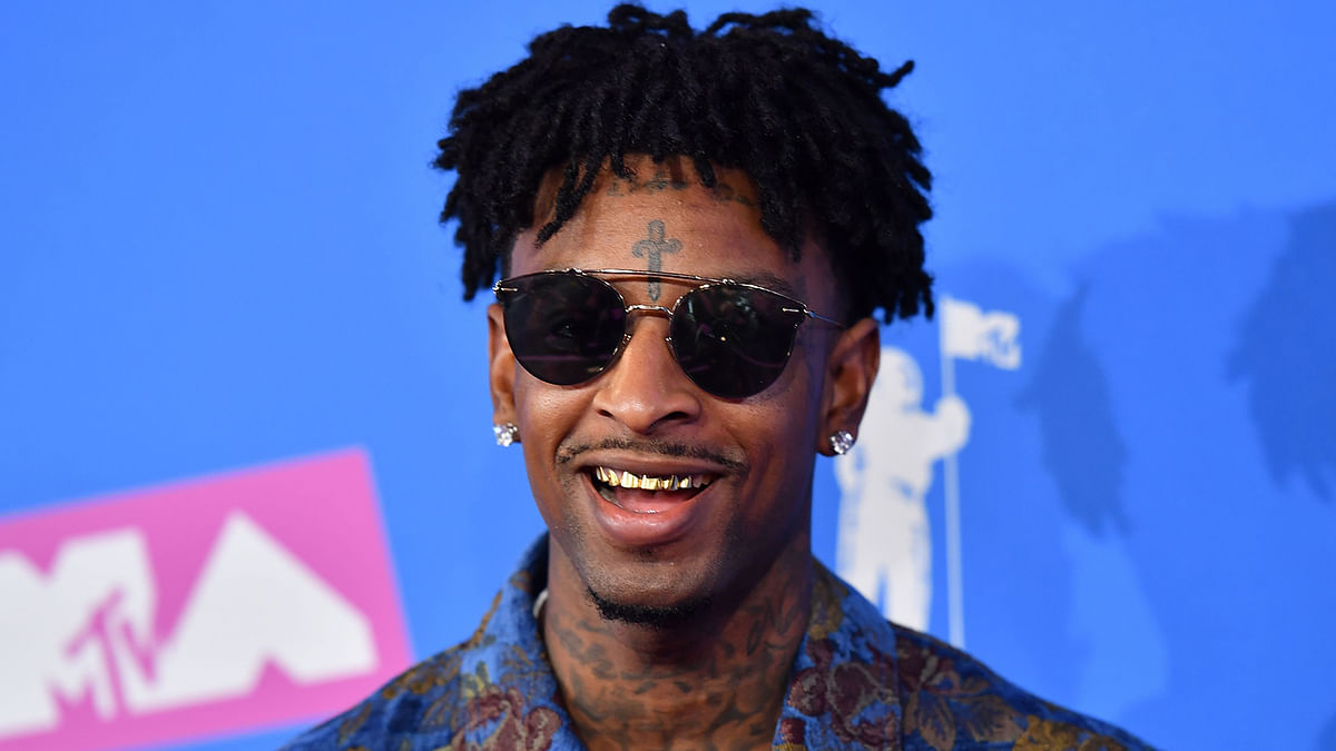 In this file photo taken on 20 August, 2018 US rapper 21 Savage attends the 2018 MTV Video Music Awards at Radio City Music Hall in New York City. Photo: AFP