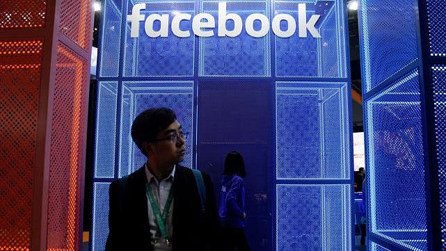 A Facebook sign is seen during the China International Import Expo (CIIE), at the National Exhibition and Convention Center in Shanghai, China on 5 November 2018. Reuters File Photo