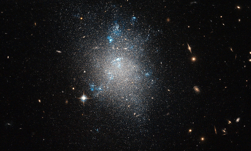 Hubble view of a dwarf galaxy. The collected image has been used symbolically.