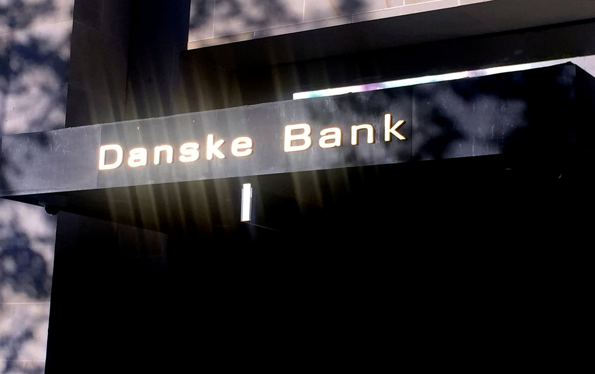 A Danske Bank sign on a building in Copenhagen, Denmark, 27 September 2018. Photo: Reuters